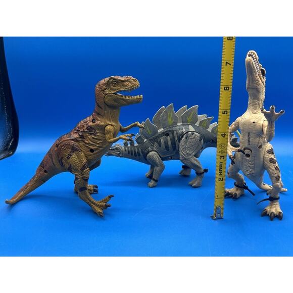 Roaring Poseable Kid Galaxy Dinosaurs Lot Of 3- All Work. *Pre-Owned* - Picture 11 of 12